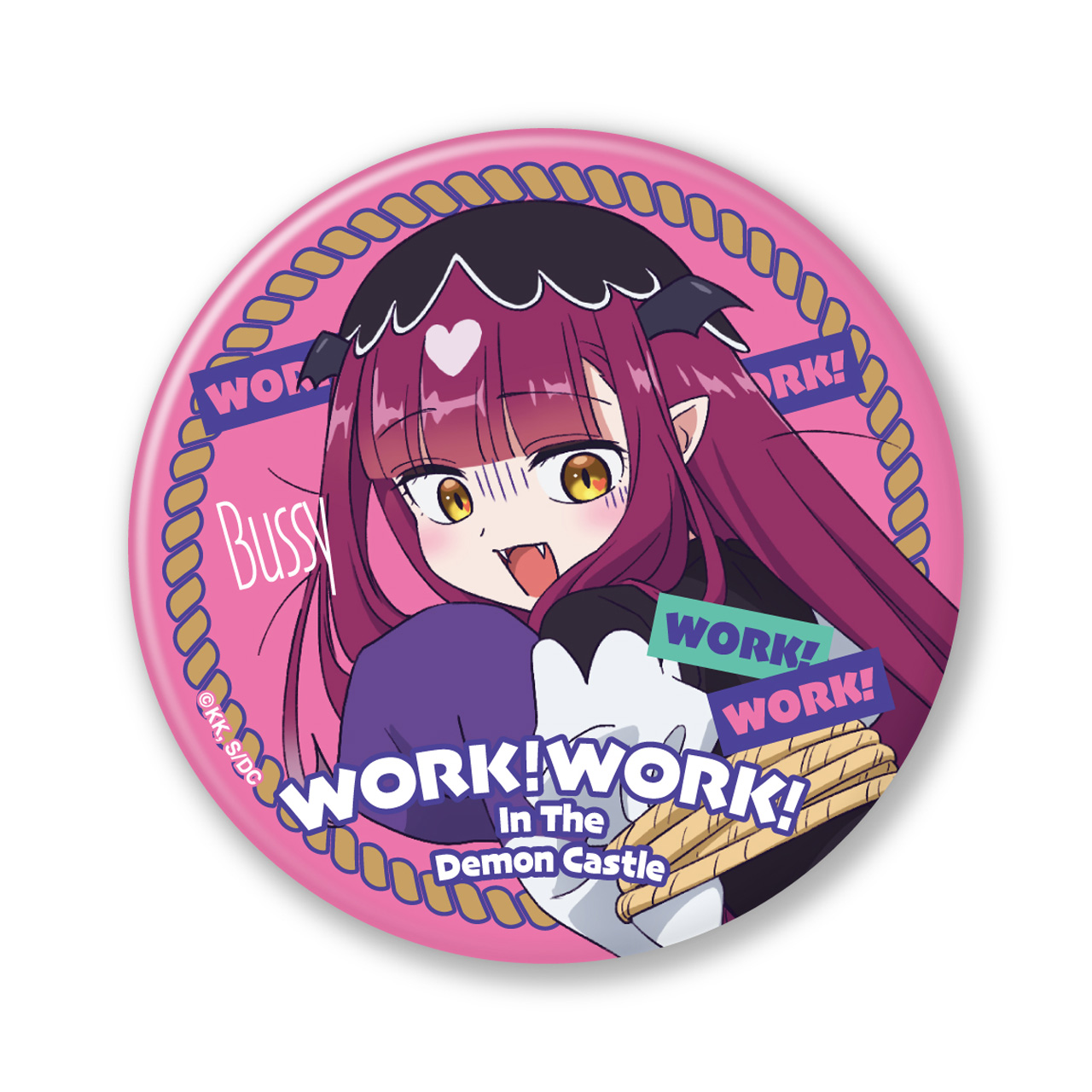 魔王城でおやすみ_魔王城でわ?く！わ?く！ さっきゅん 缶バッジ(75mm)