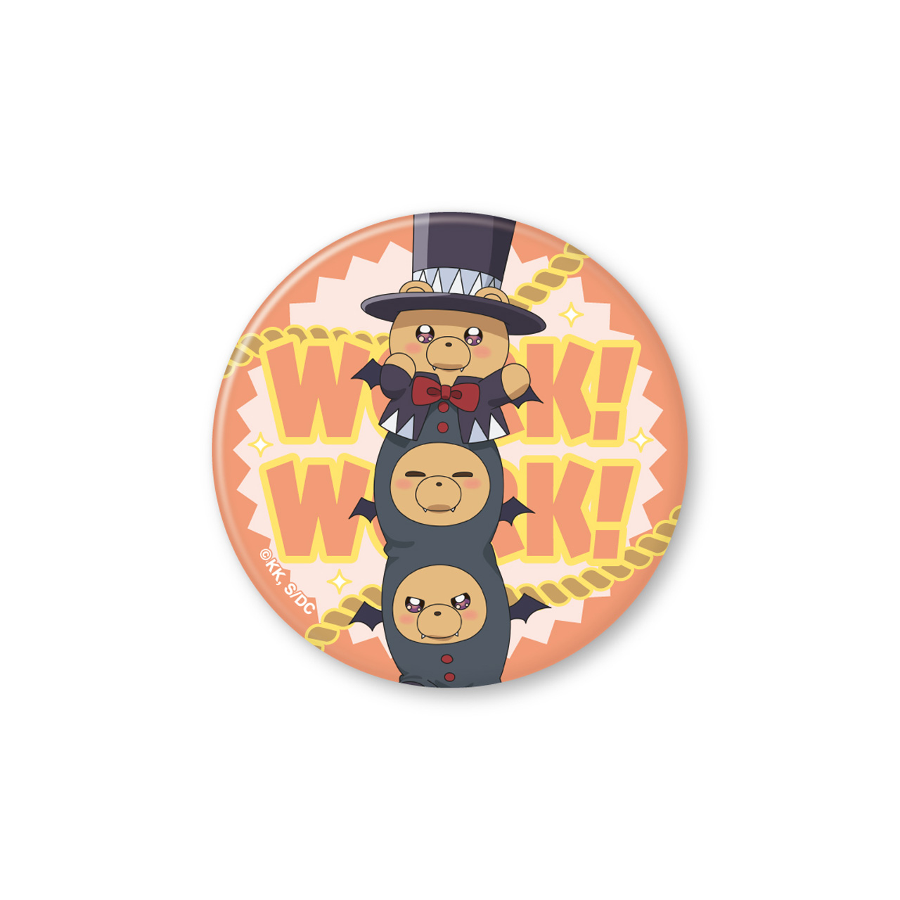 魔王城でおやすみ_魔王城でわ?く！わ?く！ プチトーテムポールでびあくま 缶バッジ(56mm)