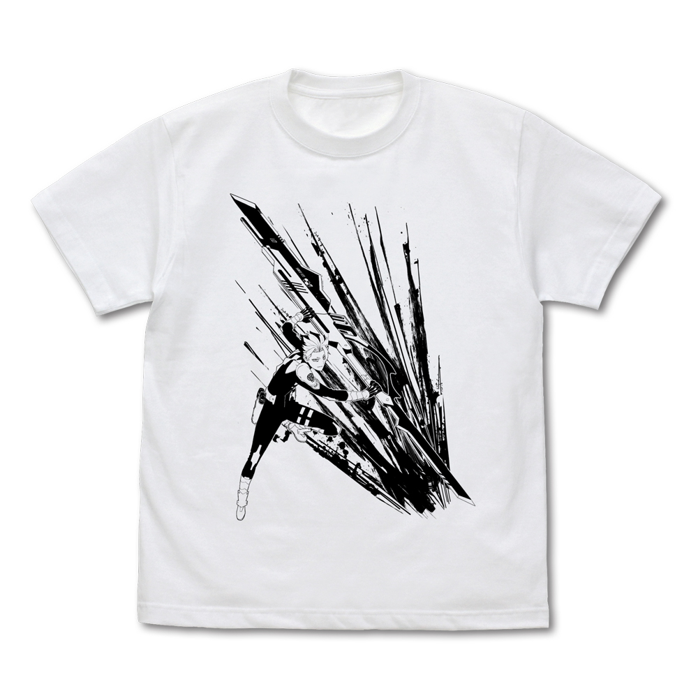 怪獣8号_Lサイズ_鳴海弦 Tシャツ/WHITE