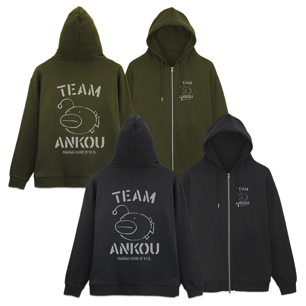 ガールズ&パンツァー 最終章_XXLサイズ_あんこうチーム ジップパーカーVer.3.0/BLACK