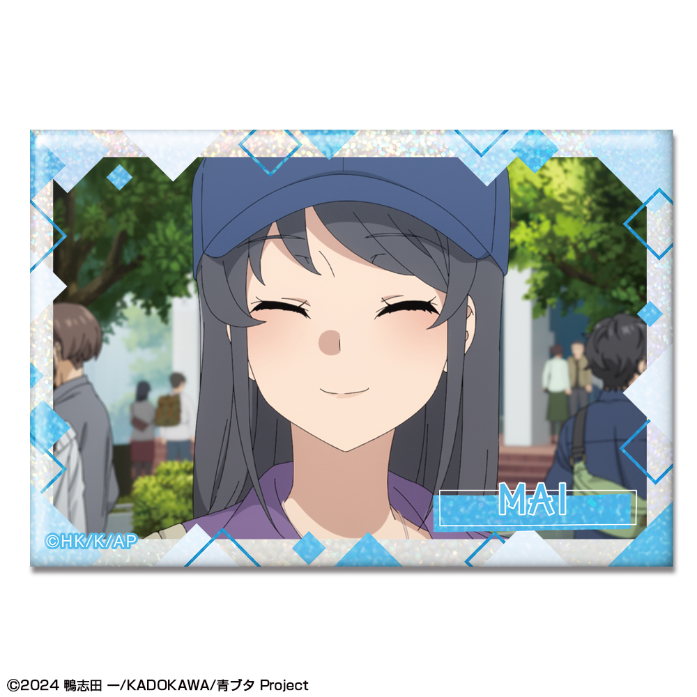 青春ブタ野郎はサンタクロースの夢を見ない_ホログラム缶バッジ デザイン04(桜島麻衣/D)