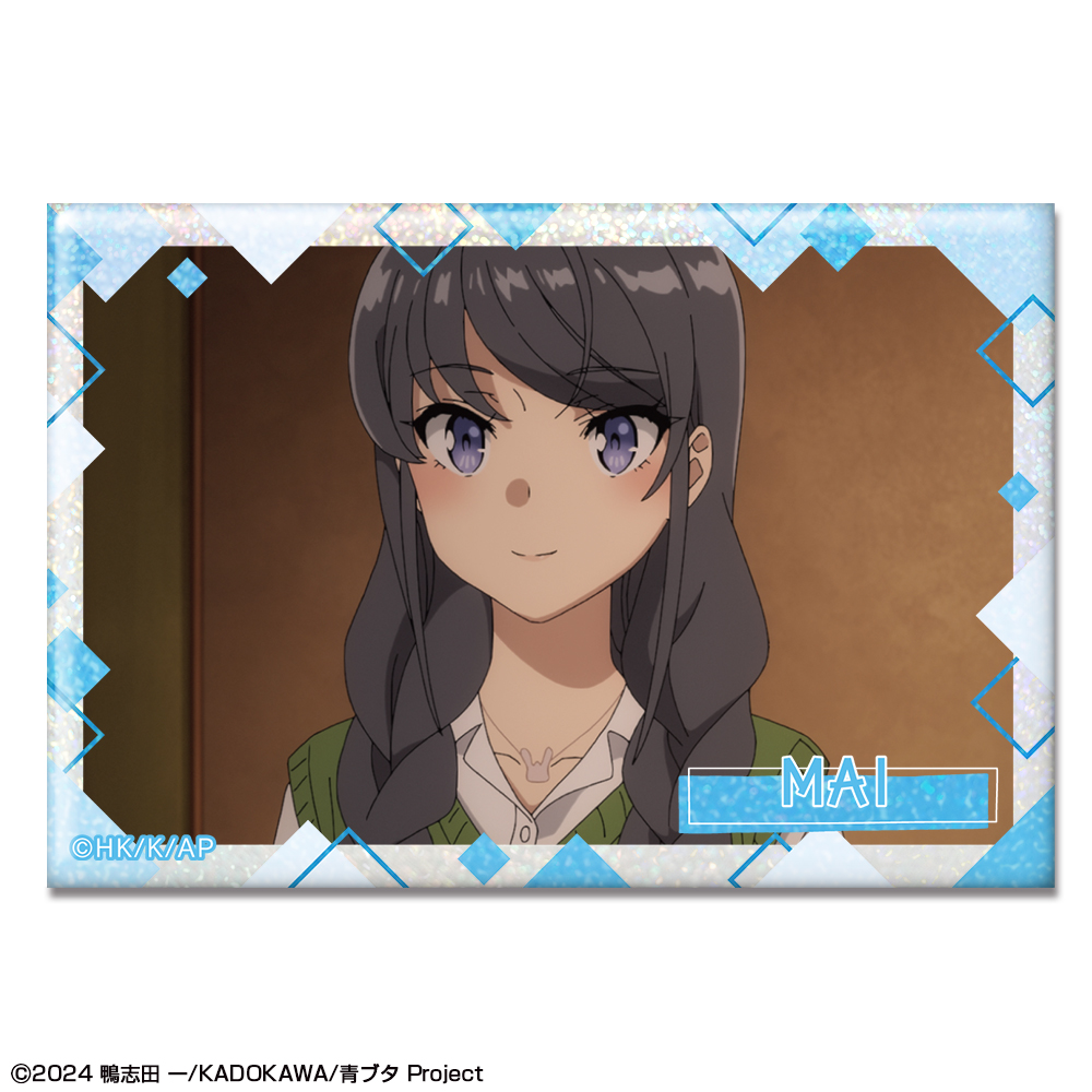 青春ブタ野郎はサンタクロースの夢を見ない_ホログラム缶バッジ デザイン05(桜島麻衣/E)