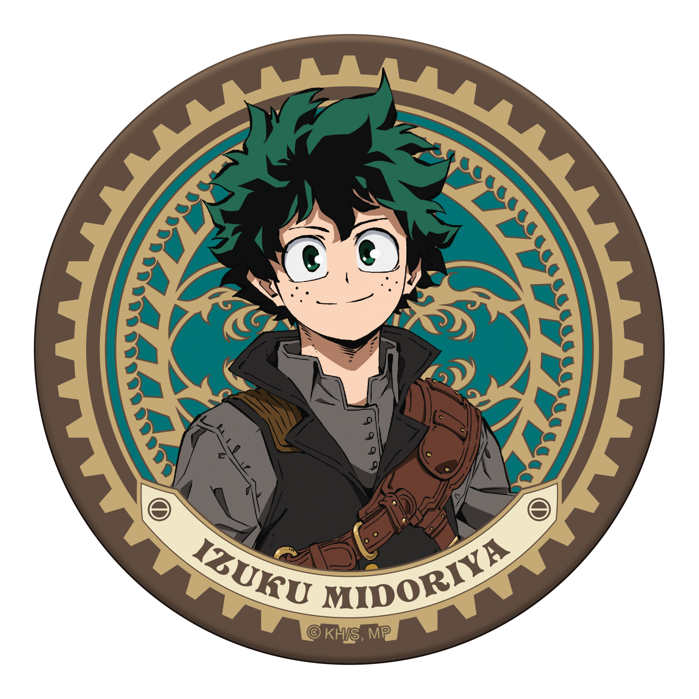 僕のヒーローアカデミア_レザーコースター　緑谷　出久　スチームパンクver.