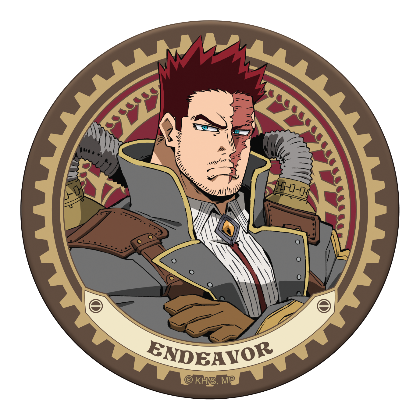 僕のヒーローアカデミア_レザーコースター　エンデヴァー　スチームパンクver.