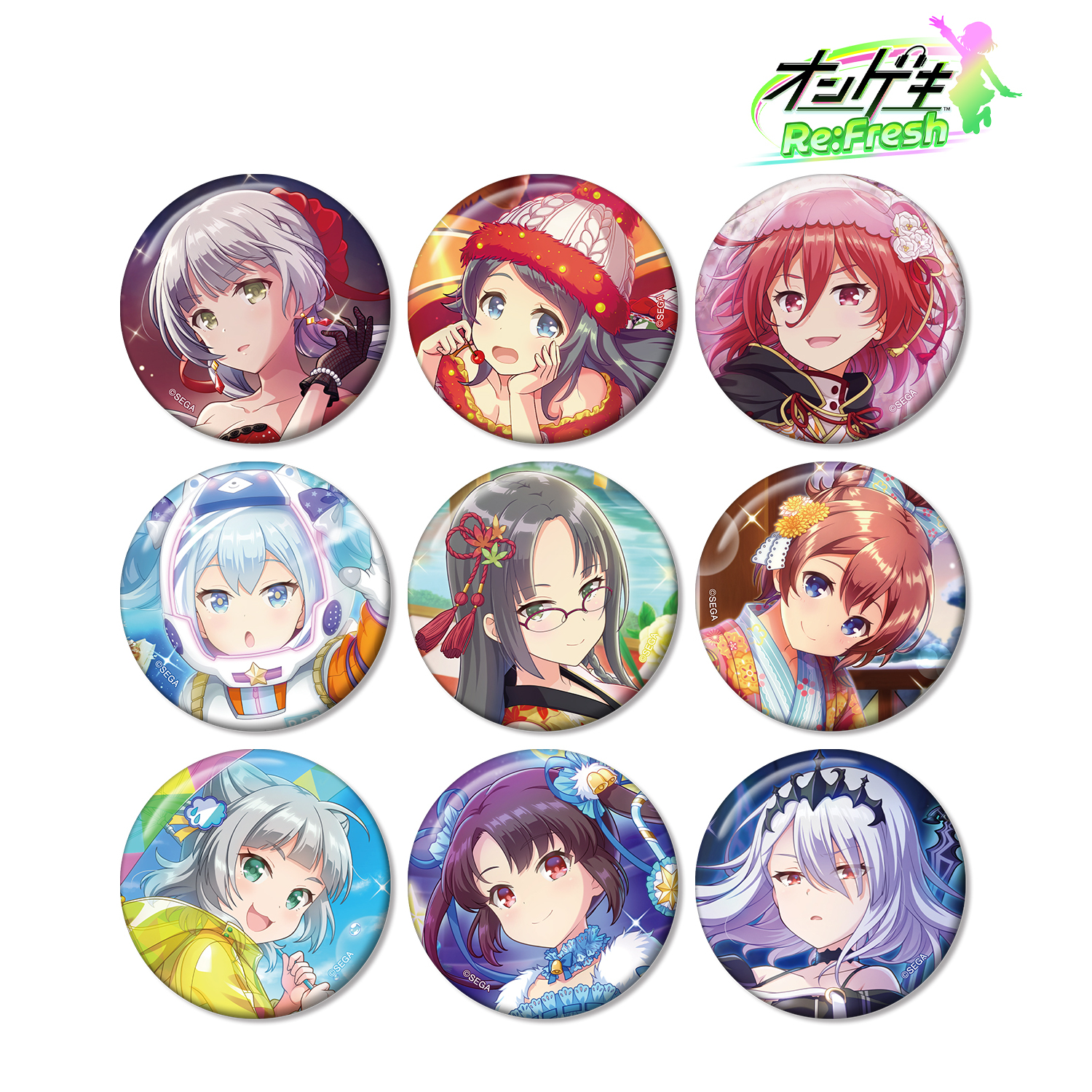 オンゲキ Re:Fresh　スクエア缶バッジ　【未開封品ボックス（特典あり）】 オンゲキ Re:Fresh_トレーディング缶バッジ ver.B(単位/コンプリート