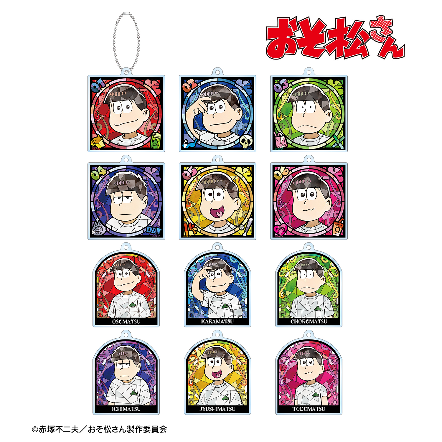 おそ松さん_トレーディング Aure Glass アクリルキーホルダー(単位/コンプリートBOX)【BOX/12個入り】