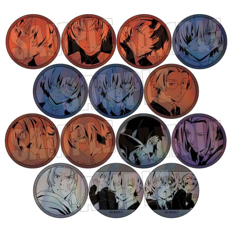 文豪ストレイドッグス_トレーディングホログラム缶バッジ 黒の時代　【コンプリートBOX／14個入り】