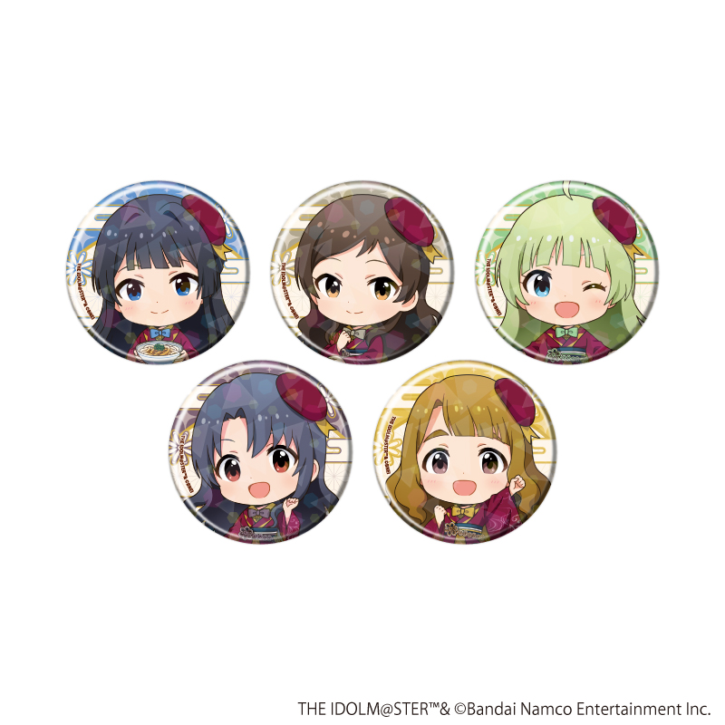 アイドルマスターシリーズ_(57mm)_ホログラム缶バッジ04/アイドルマスター ミリオンライブ！ コンプリートセット(全5種)(ミニキャライラスト)【コンプリートセット／5個入り】