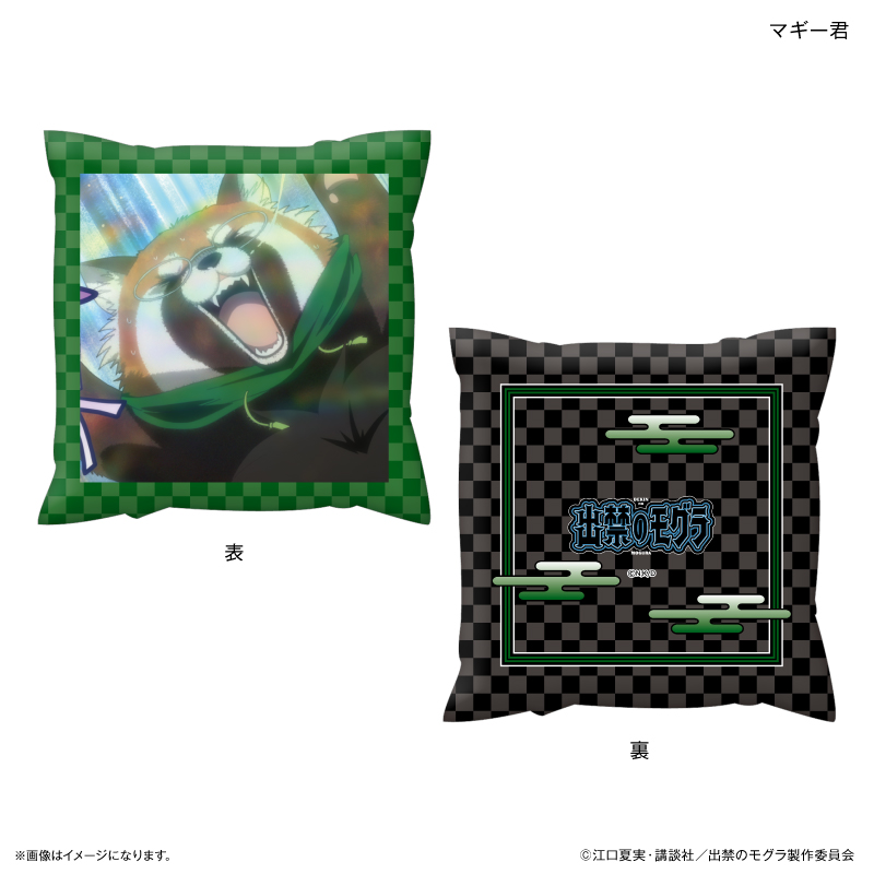 出禁のモグラ_ましかくクッション マギー君