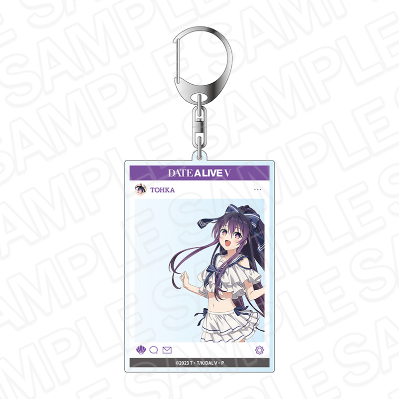 デート・ア・ライブV_SNS風アクリルキーホルダー 夜刀神十香 マリン ver.