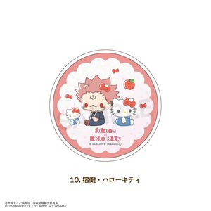 주술회전×산리오 캐릭터즈_글리터 코스터 10.숙숙·헬로키티