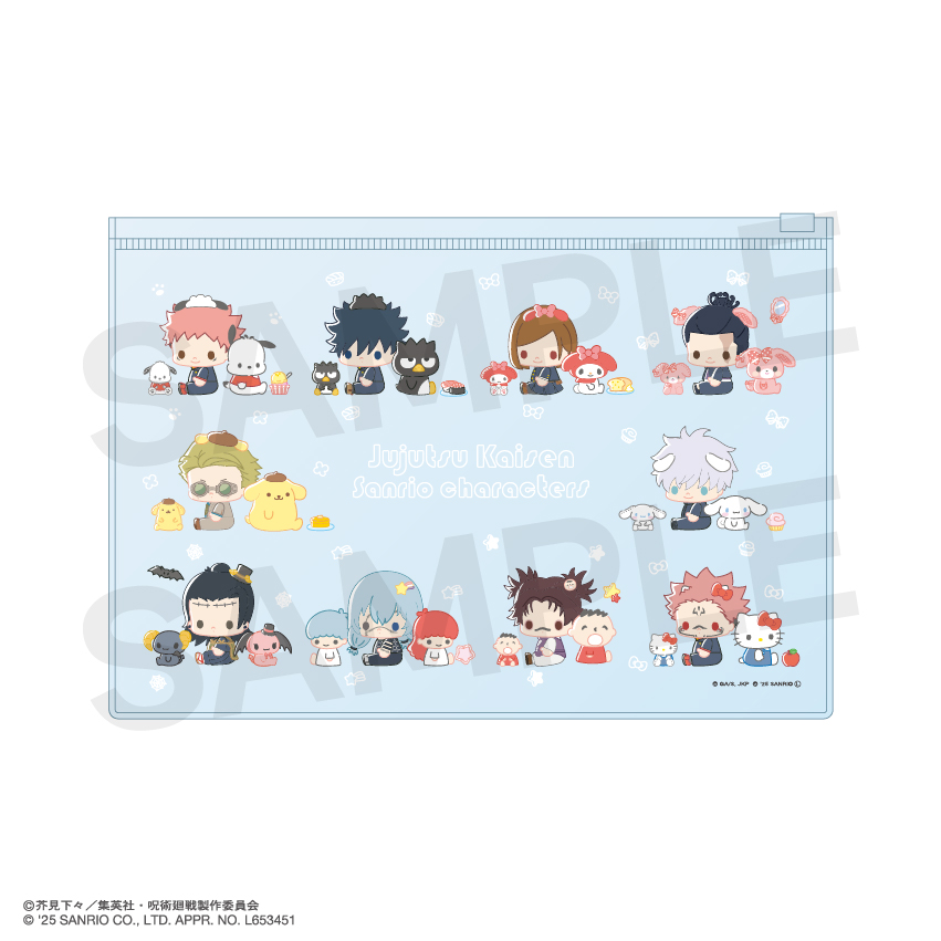 呪術廻戦×サンリオキャラクターズ_クリアポーチ 01.集合