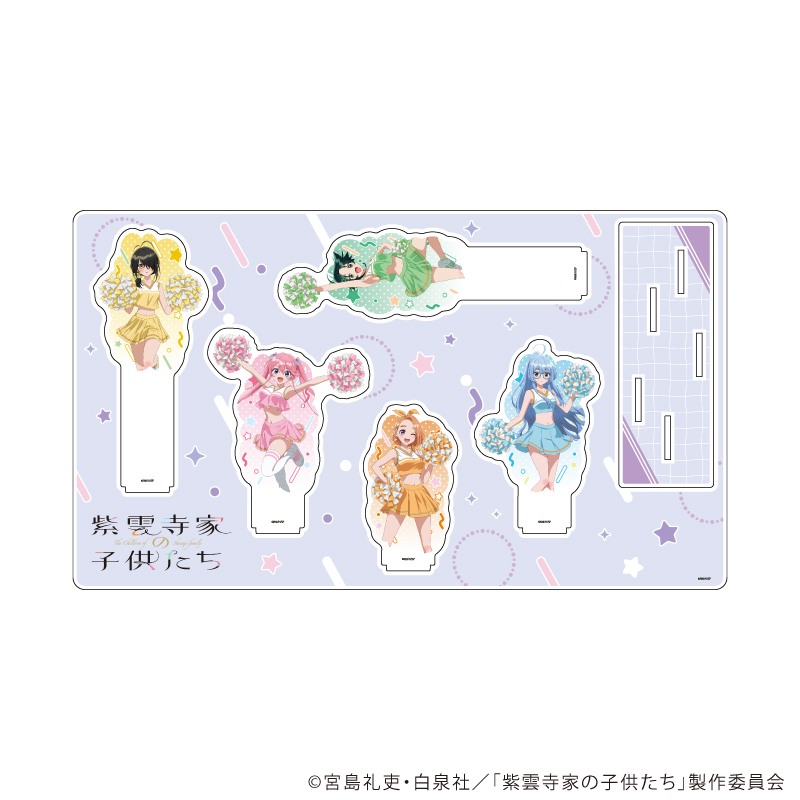 紫雲寺家の子供たち_プレミアム アクリルジオラマプレート01/チアガールver.(描き下ろしイラスト)