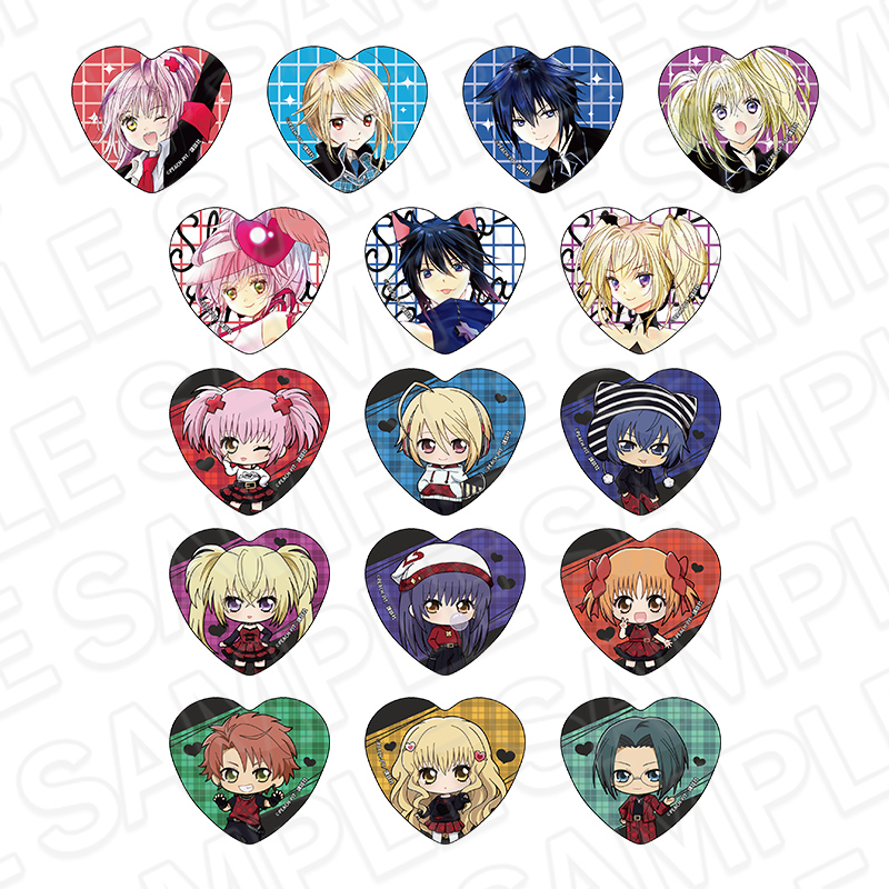 しゅごキャラ!_ハート型ホログラムカンバッジ(ブラインド)　【コンプリートOPP／16個入り】