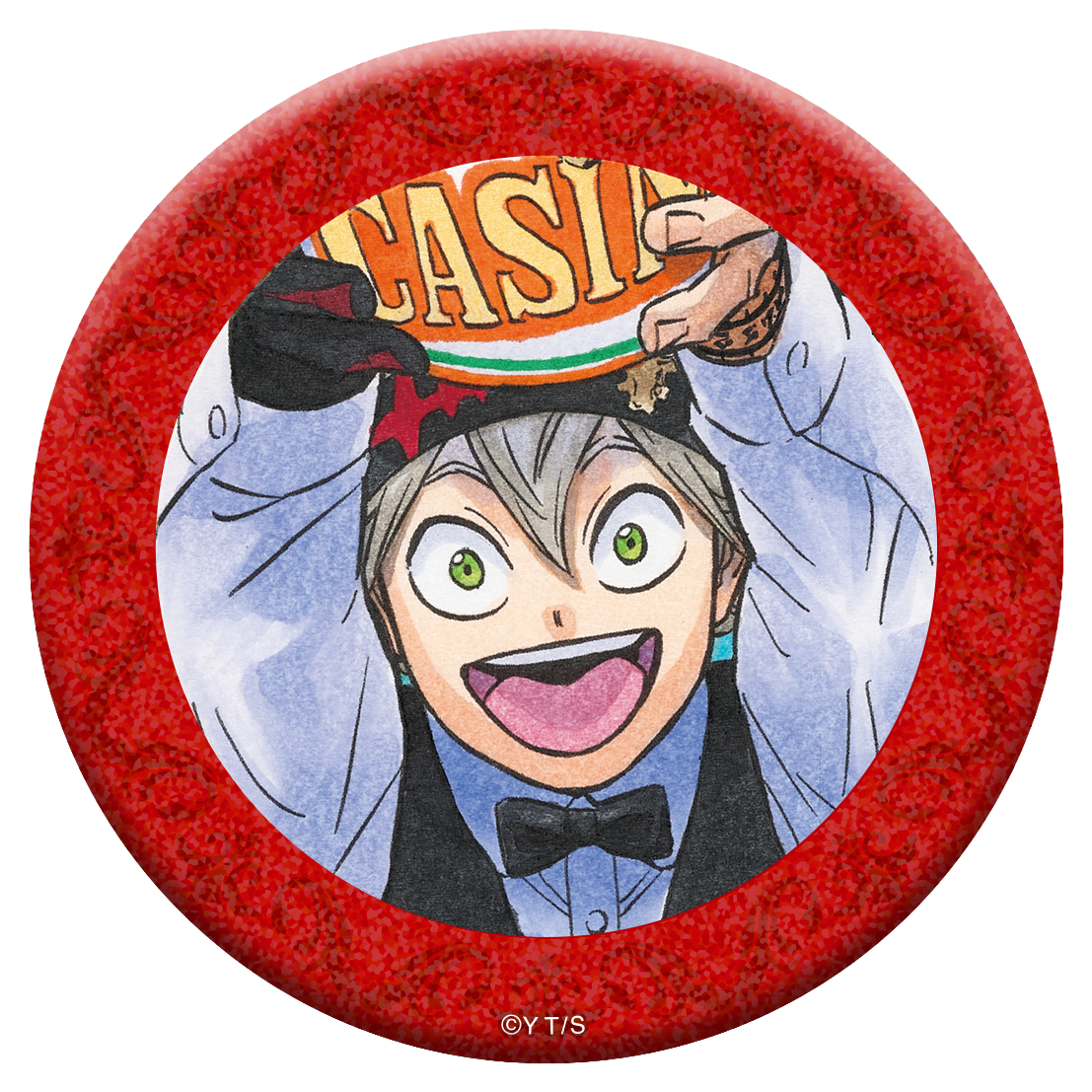 ブラッククローバー_グリッター缶バッジ／アスタ