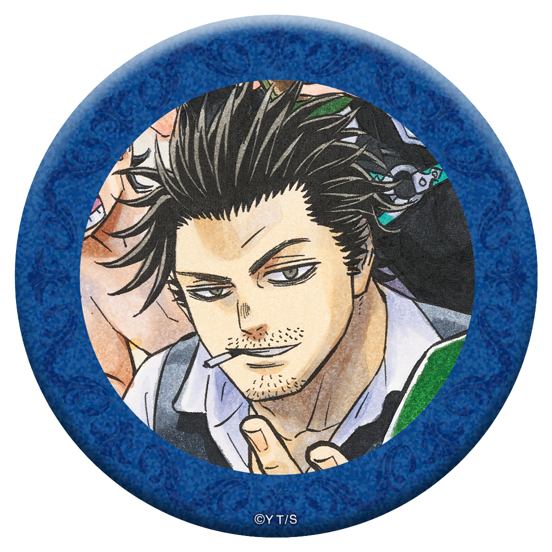 ブラッククローバー_グリッター缶バッジ／ヤミ