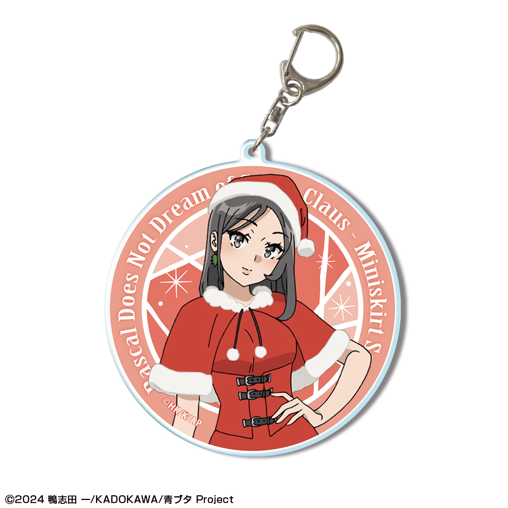 青春ブタ野郎はサンタクロースの夢を見ない_ビッグアクリルキーホルダー デザイン08(ミニスカサンタ)