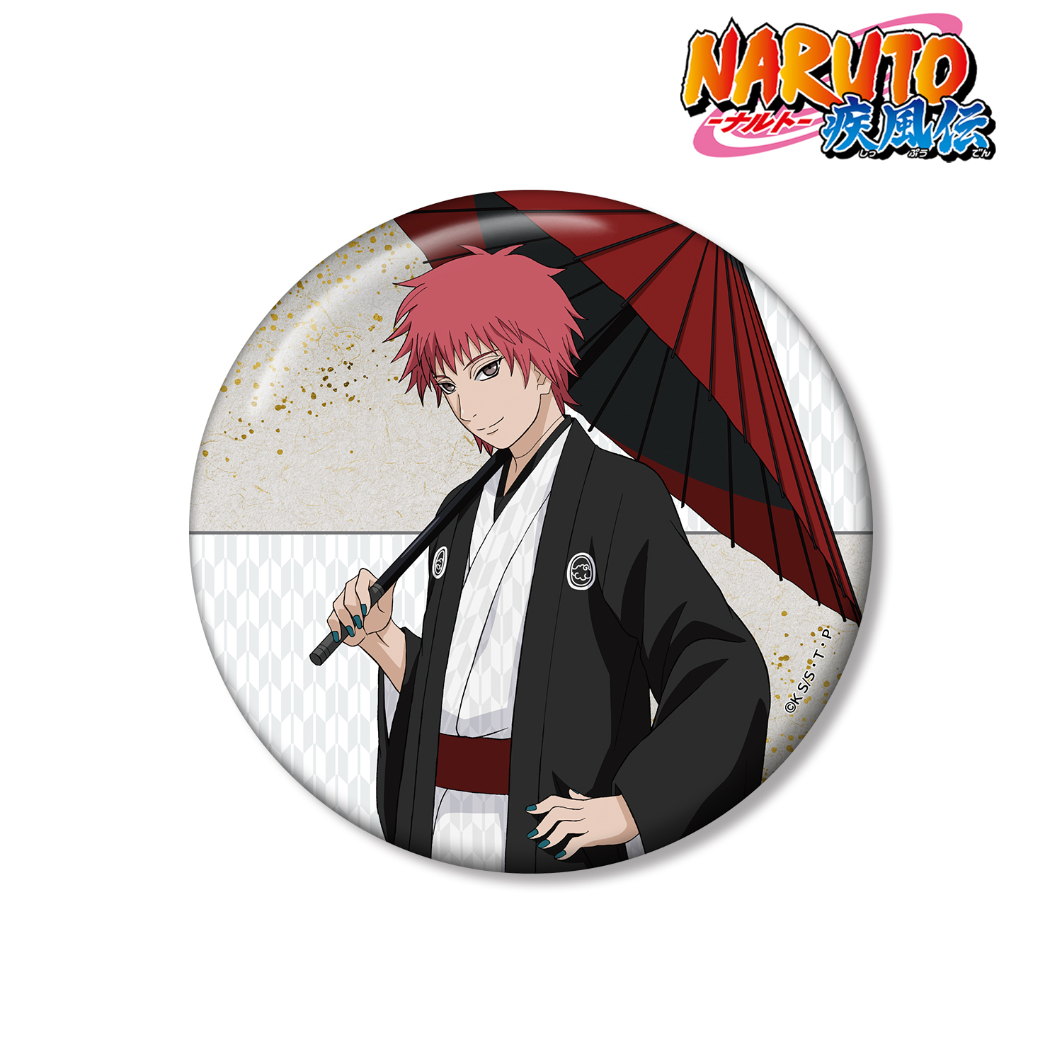 NARUTO-ナルト- 疾風伝_描き下ろし サソリ 番傘和装ver. 100mm缶バッジ