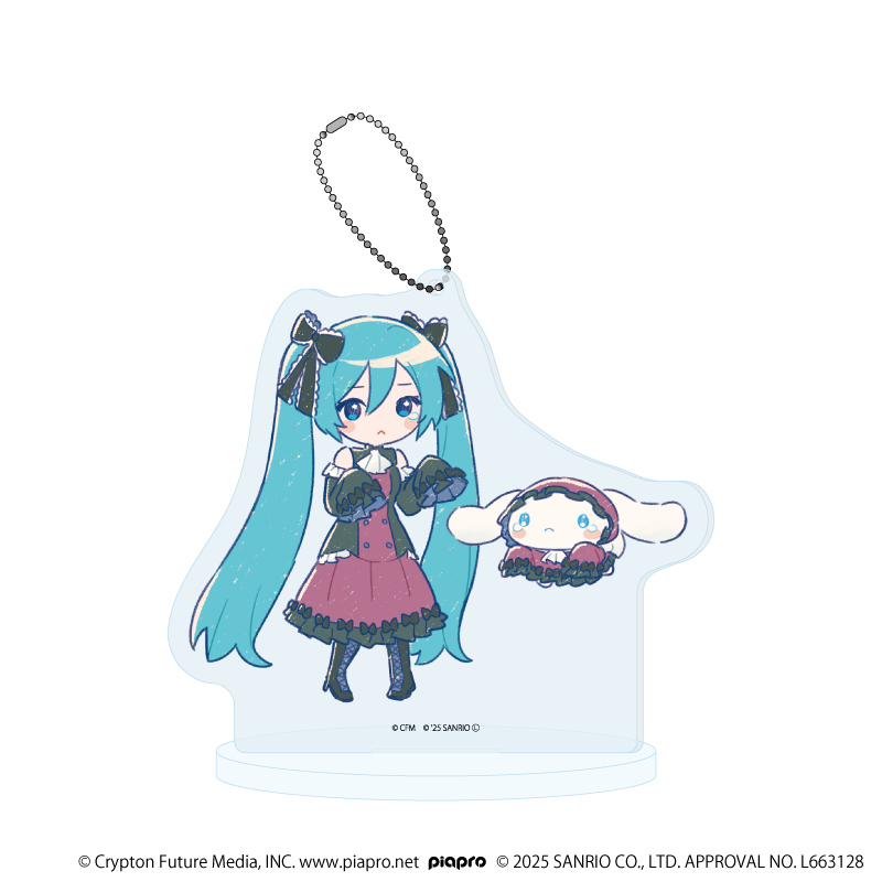 初音ミク×シナモロール_アクリルスタンドキーホルダー33/(グラフアートイラスト)