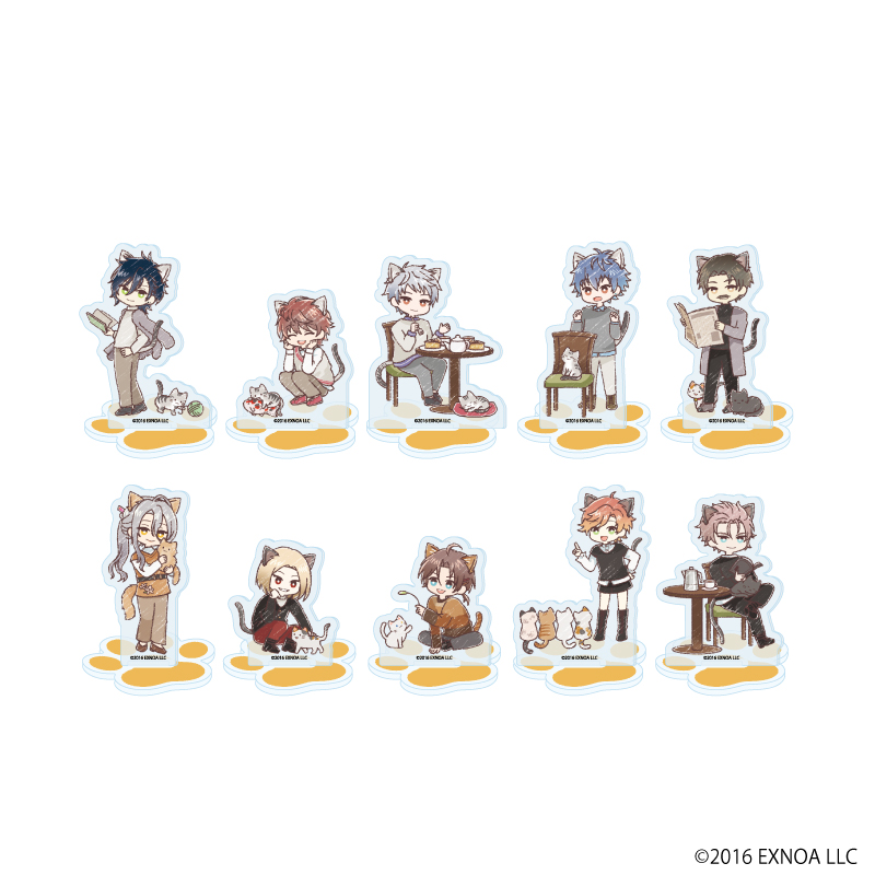 文豪とアルケミスト_アクリルぷちスタンド24/猫ver. コンプリートセット(全10種)(グラフアートイラスト)【コンプリートセット/10個入り】