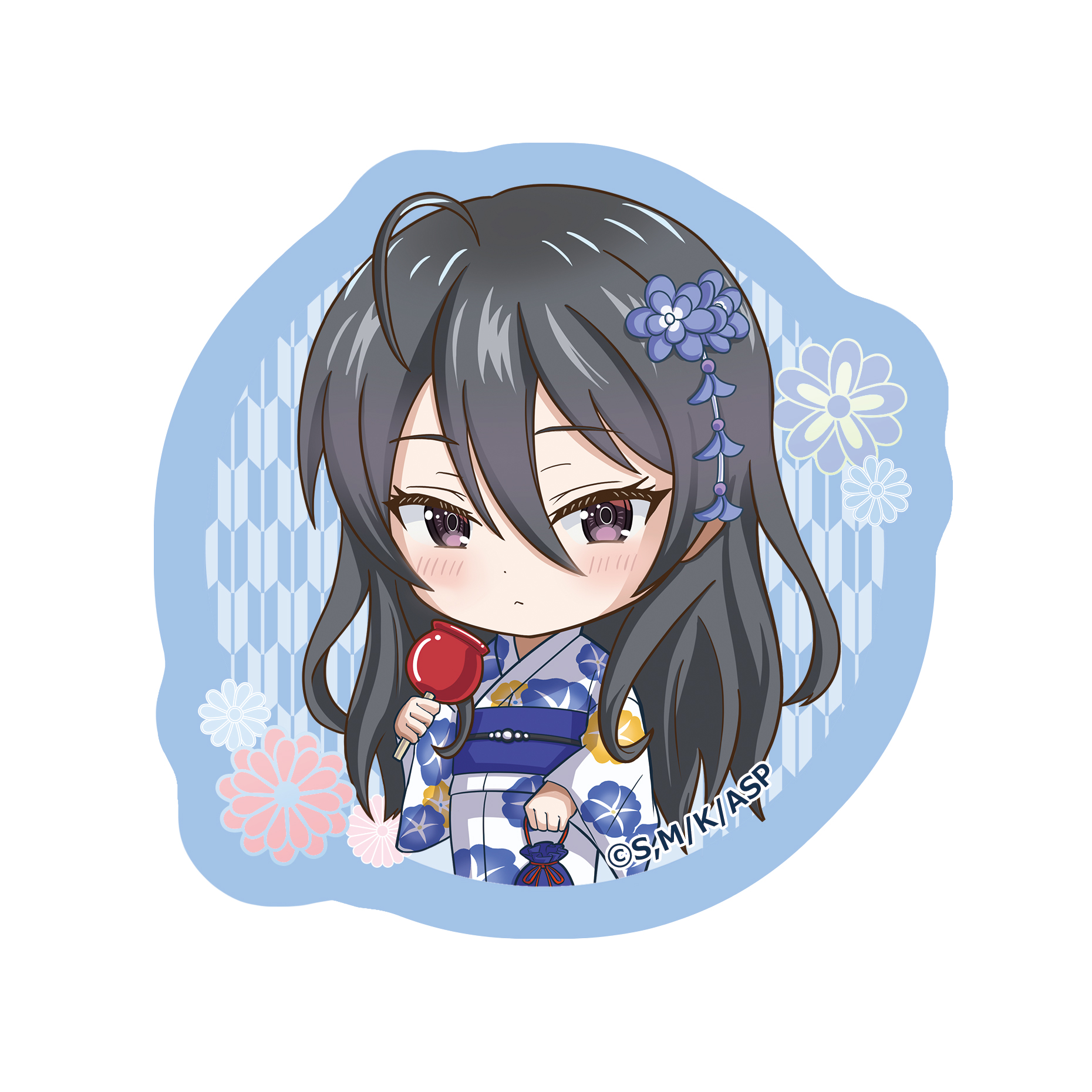 時々ボソッとロシア語でデレる隣のアーリャさん_【描き起こし】ダイカットクッションコースター　綾乃(浴衣)