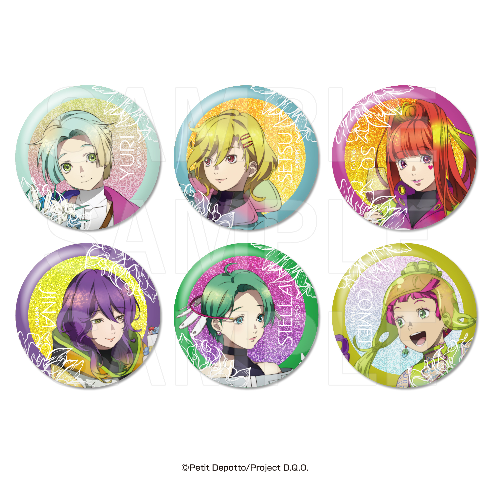 グノーシア_GNOSIA Celebration Party in E-DINER　トレーディンググリッター缶バッジ（全6種） 　【BOX／6個入り】