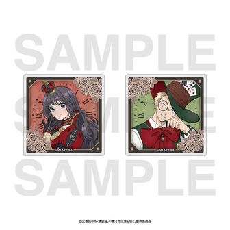 薫る花は凛と咲く_オーロラ缶バッジ2個セット 和栗薫子＆紬凛太郎