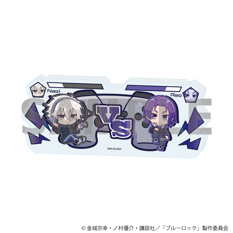ブルーロック_アクリルブロック32/凪 誠士郎&御影 玲王 ゲーム実況ver.(ミニキャライラスト)