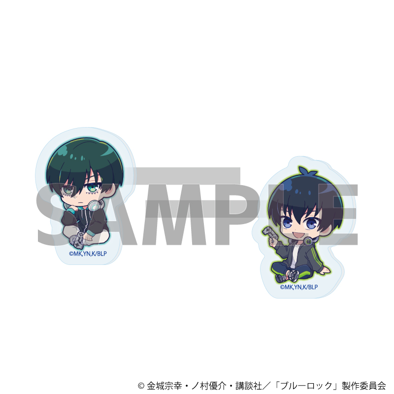 ブルーロック_前髪クリップ2個セット02/潔 世一&糸師 凛 ゲーム実況ver.(ミニキャライラスト)