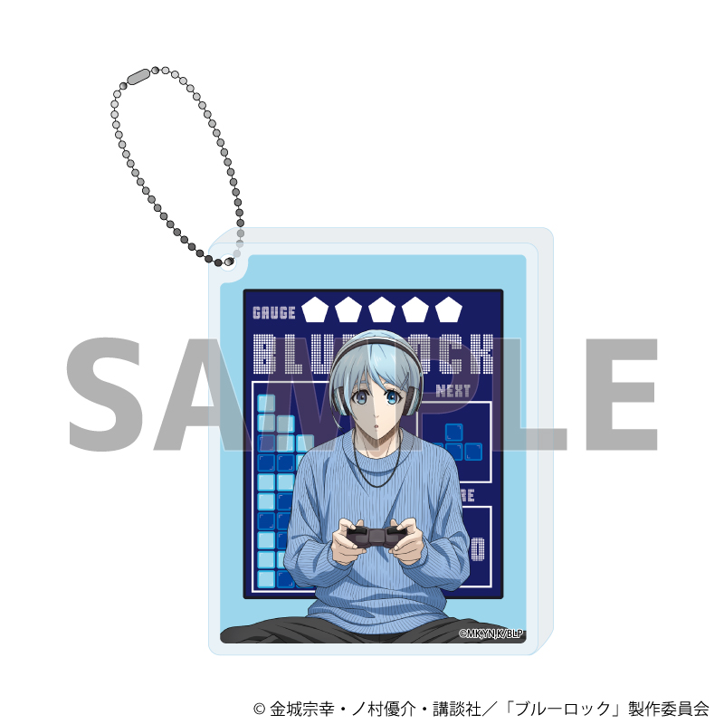 ブルーロック_アクリルブロックキーホルダー08/氷織 羊 ゲーム実況ver.(描き下ろしイラスト)