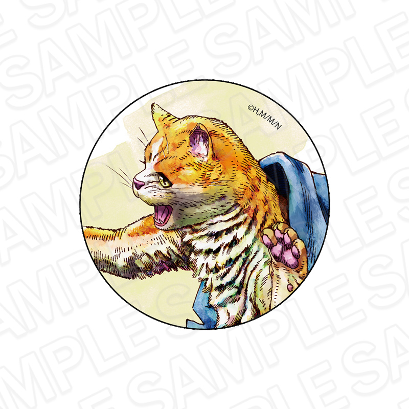 ニャイト・オブ・ザ・リビングキャット_カンバッジ 猫は無慈悲な世界の王B