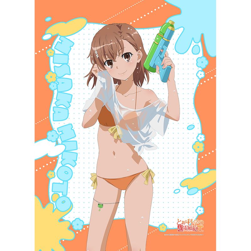 とある科学の超電磁砲T_描き下ろしB2タペストリー(御坂美琴/水遊び)W