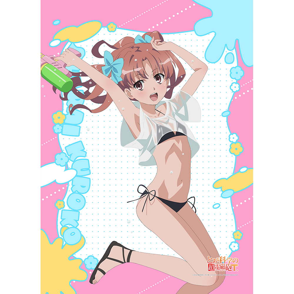 とある科学の超電磁砲T_描き下ろしB2タペストリー(白井黒子/水遊び)Wスエード