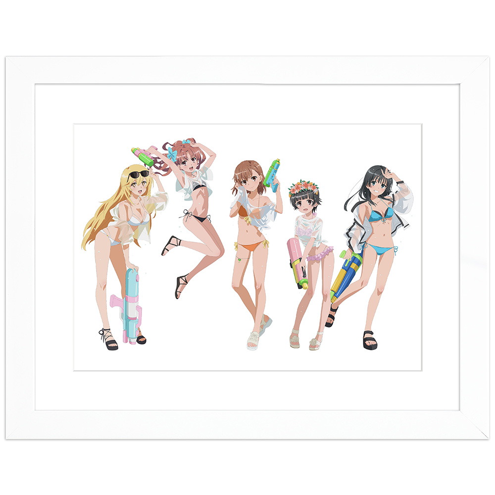 とある科学の超電磁砲T_描き下ろしキャラファイングラフ(水遊び)A4