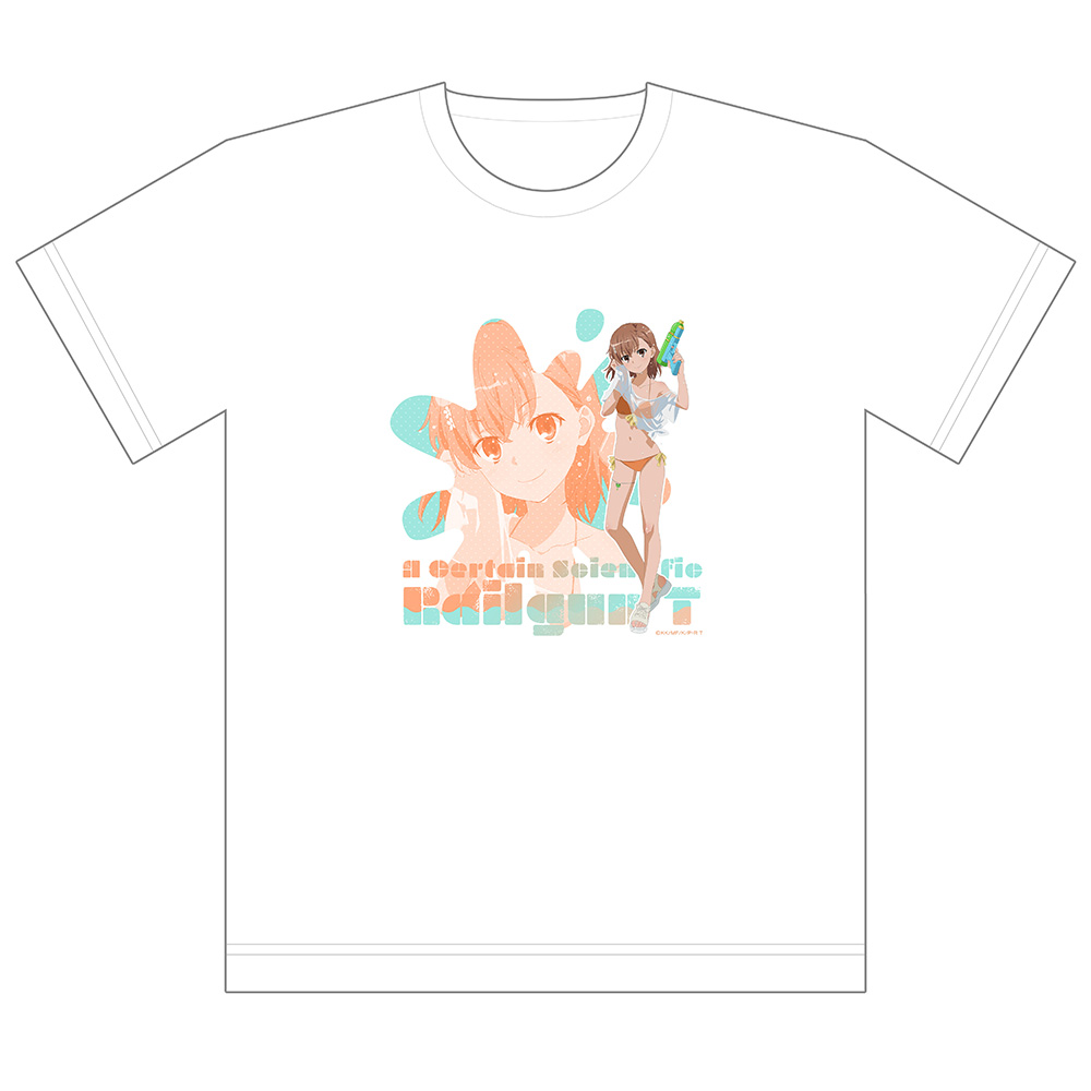 とある科学の超電磁砲T_XLサイズ_描き下ろしTシャツ(御坂美琴/水遊び)