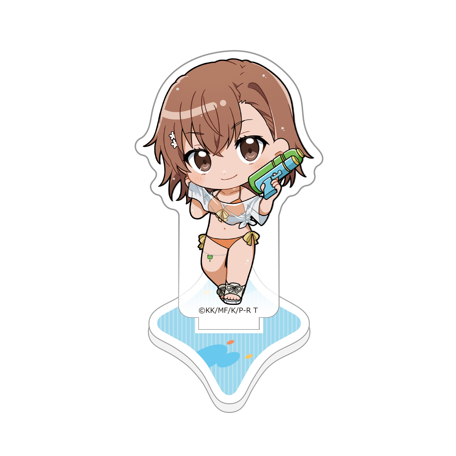 とある科学の超電磁砲T_アクリルメモスタンド(御坂美琴/水遊び)