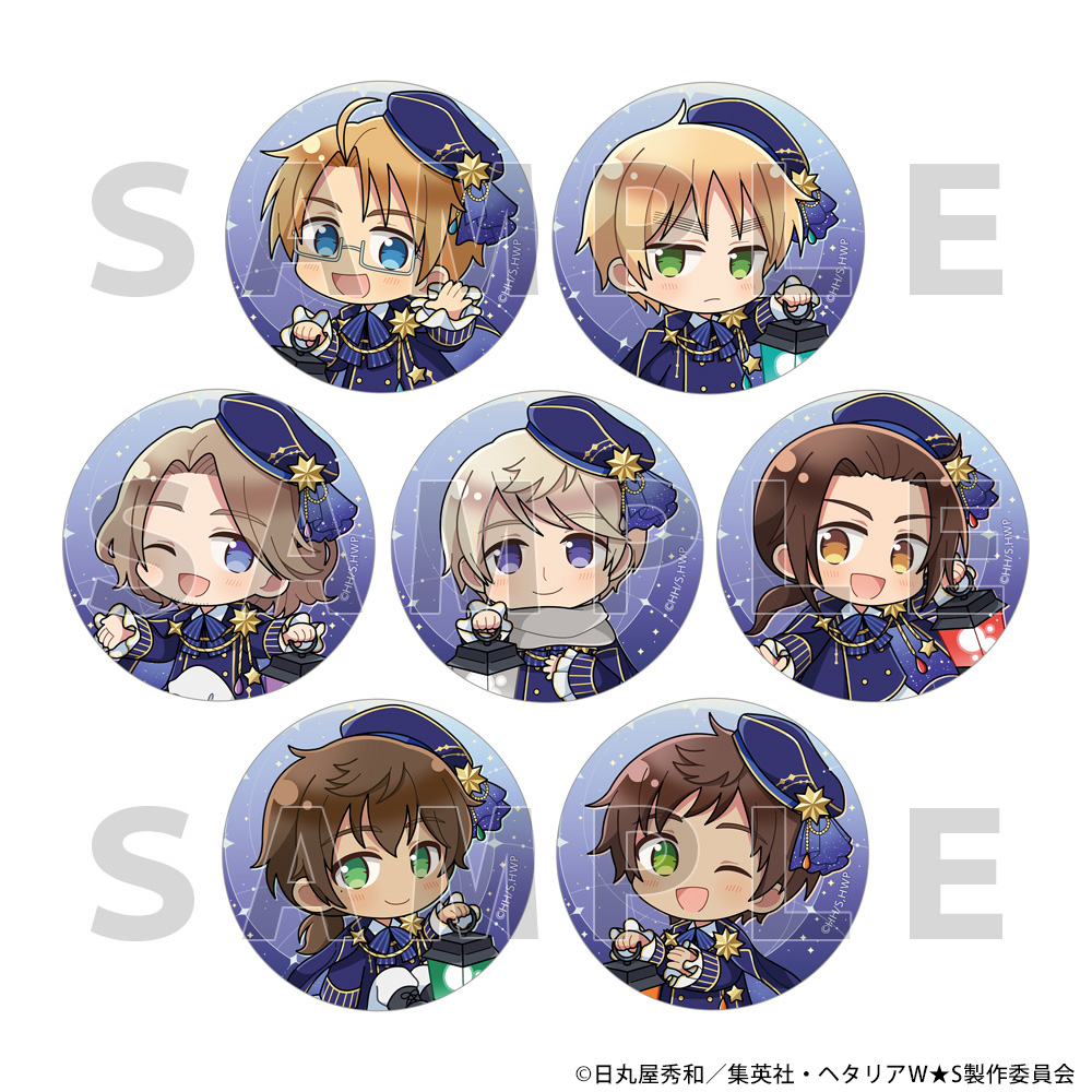 ヘタリア World★Stars_トレーディング缶バッジ(星空コーデ/ver.B)　【BOX／7個入り】