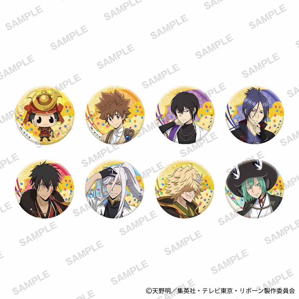 家庭教師ヒットマンREBORN!_トレーディンググリッター缶バッジ 和モダンver.　【コンプリートBOX／8パック入り】