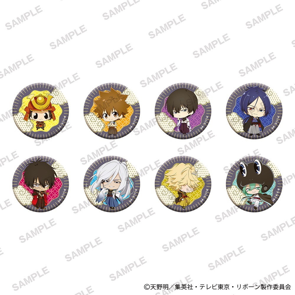 家庭教師ヒットマンREBORN!_トレーディンググリッター缶バッジミニ 和モダンver.　【コンプリートBOX／8パック入り】