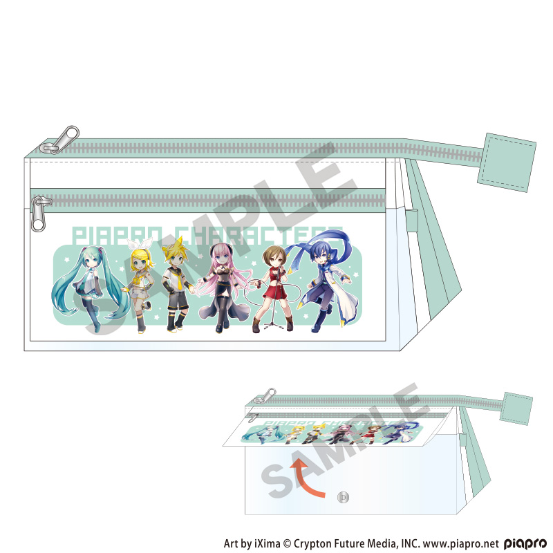 初音ミク_フラップポケットペンケース　ミント