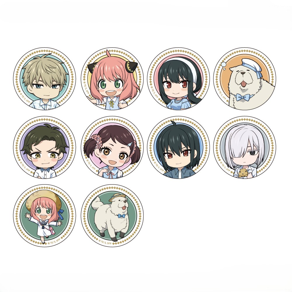 SPY×FAMILY_トレーディング_ミニキャラ缶バッジ　(コンプリートセット／10個入り)【コンプリートBOX／10個入り】