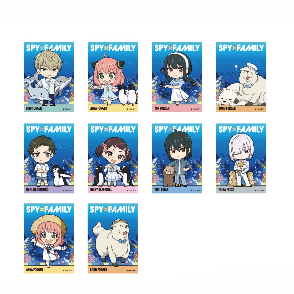 SPY×FAMILY_トレーディングクリアカード_ミニキャラ（コンプリートセット／10個入り）【コンプリートBOX／10個入り】