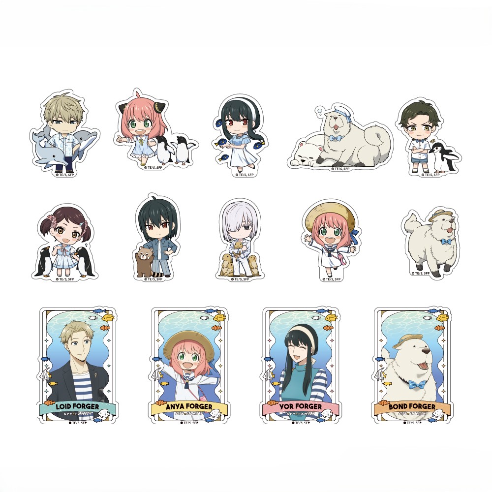 SPY×FAMILY_トレーディング_ダイカットステッカー（コンプリートセット／14個入り）【コンプリートBOX／14個入り】