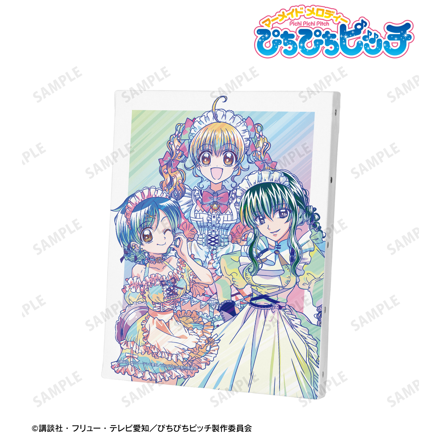 ぴちぴちピッチ_描き下ろし 集合 メイドver. Ani-Art clear label F0号キャンバスボード