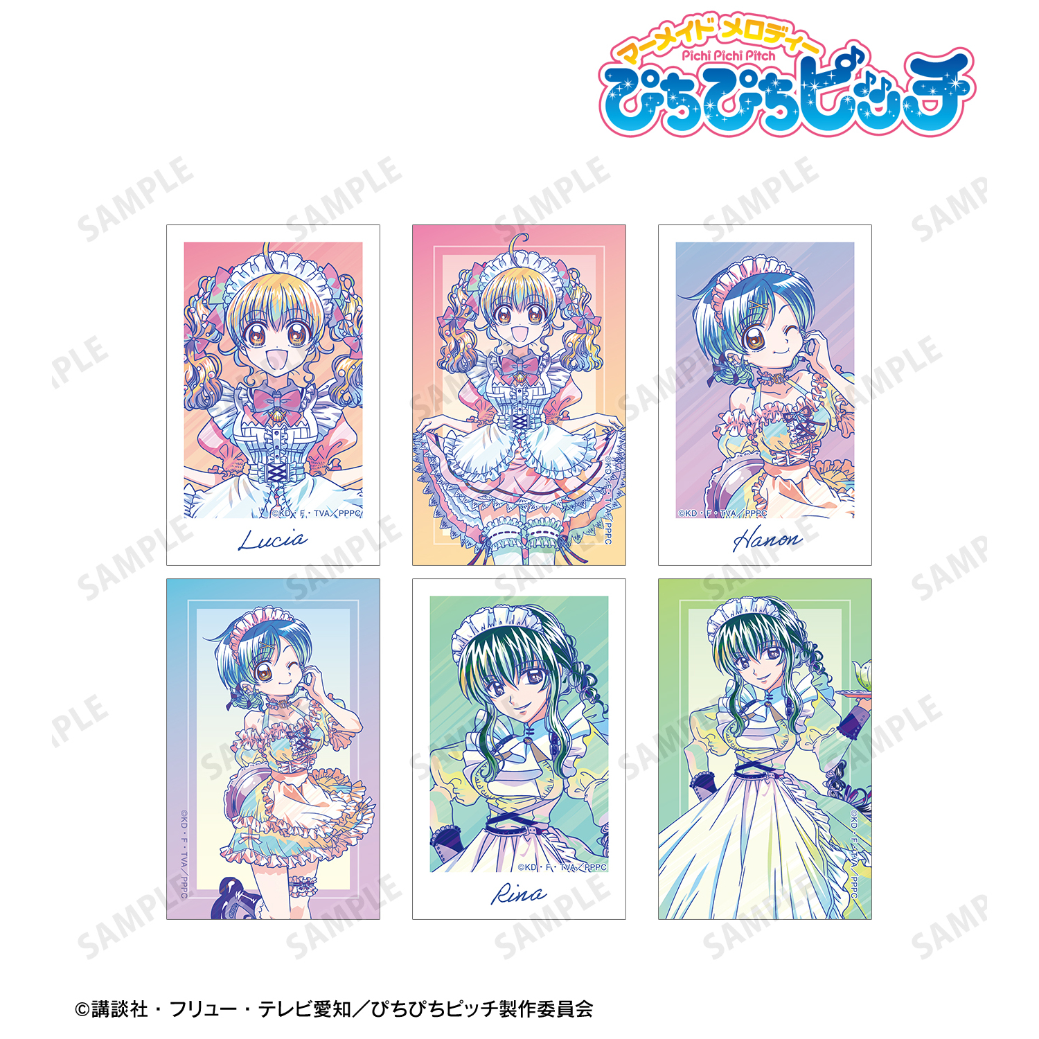 ぴちぴちピッチ_描き下ろし メイドver. Ani-Art clear label イラストカード6枚セット