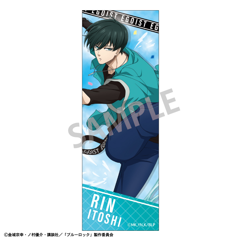 ブルーロック_ロングスクエア缶バッジ　糸師 凛／アクロバットサッカー