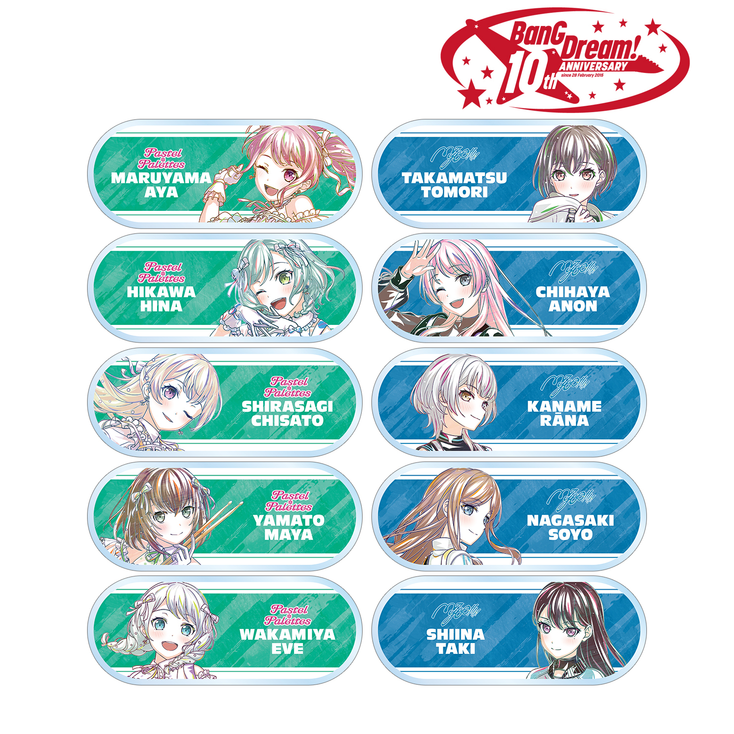 BanG Dream!_トレーディング Ani-Art 第6弾 アクリルネームプレート ver.C(単位/コンプリートBOX)【BOX／10個入り】