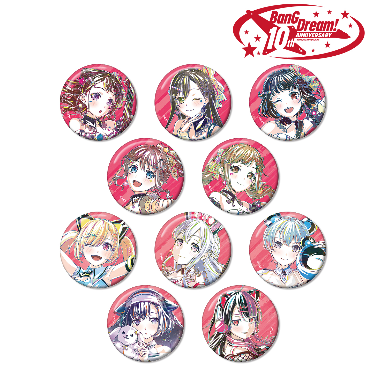 BanG Dream!_トレーディング Ani-Art 第6弾 缶バッジ ver.A(単位/コンプリートBOX)【BOX／10個入り】