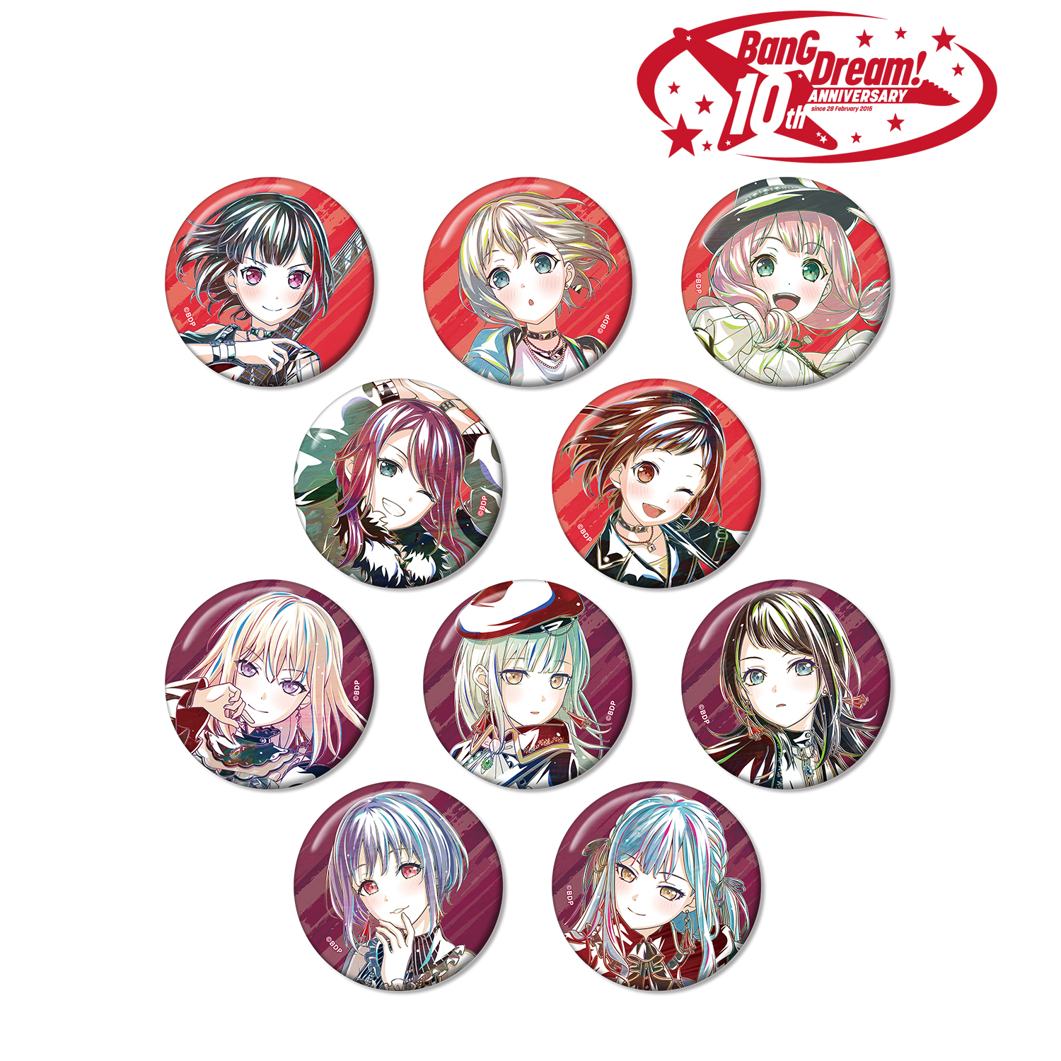 BanG Dream!_トレーディング Ani-Art 第6弾 缶バッジ ver.B(単位/コンプリートBOX)【BOX／10個入り】