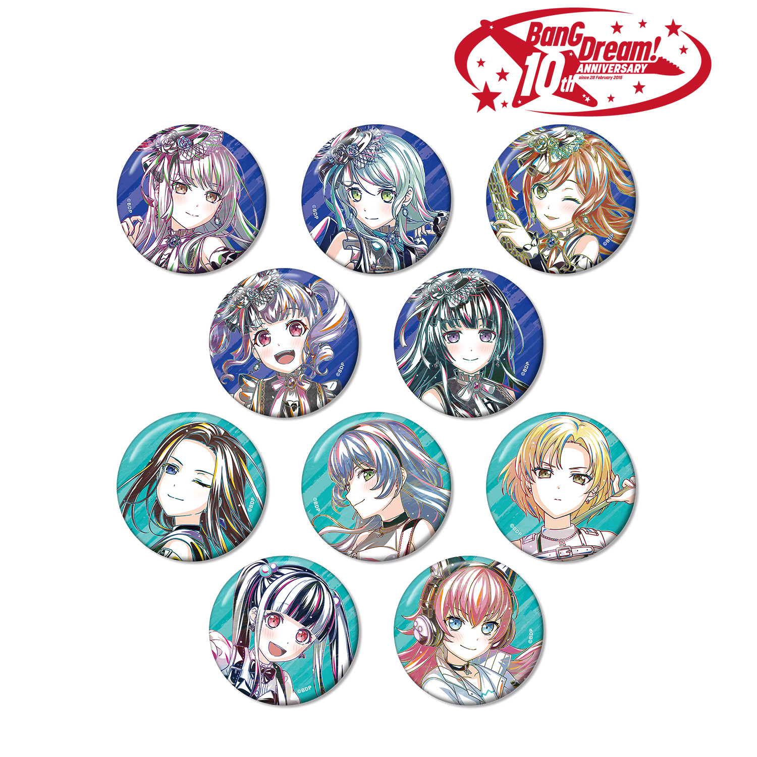 BanG Dream!_トレーディング Ani-Art 第6弾 缶バッジ ver.D(単位/コンプリートBOX)【BOX／10個入り】